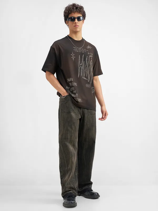 Men Printed Round Neck T-Shirt