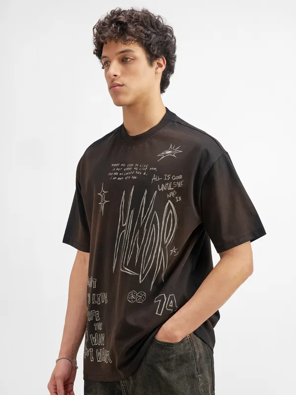 Men Printed Round Neck T-Shirt