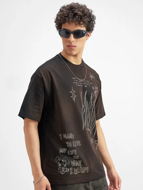 Men Printed Round Neck T-Shirt