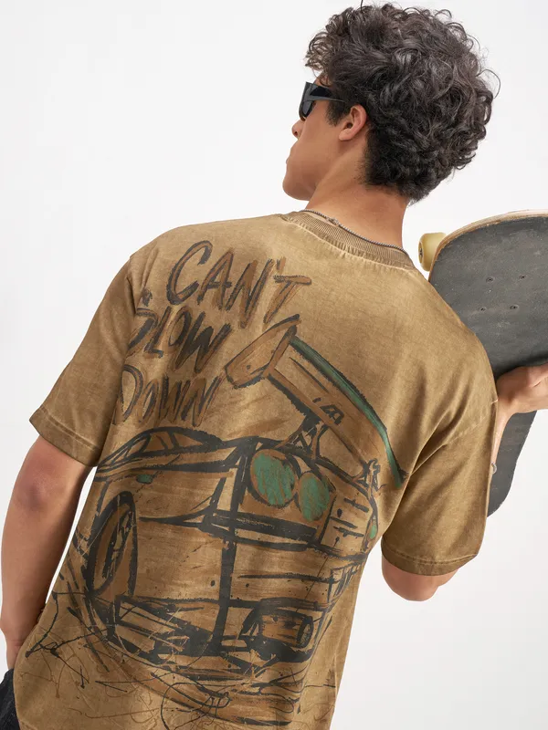 Men Printed Round Neck T-Shirt