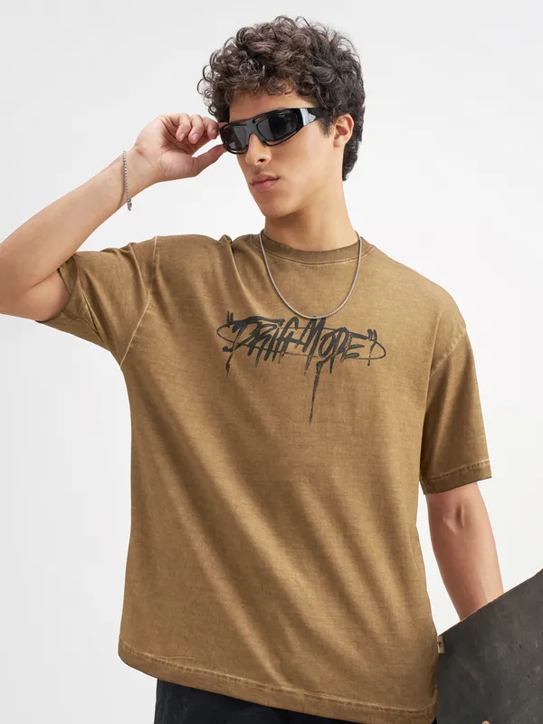 Men Printed Round Neck T-Shirt