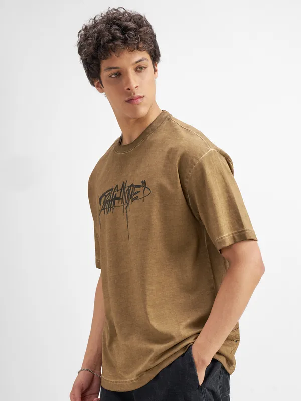 Men Printed Round Neck T-Shirt