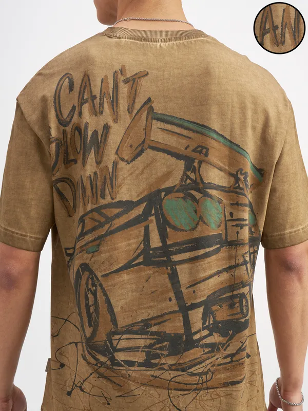 Men Printed Round Neck T-Shirt