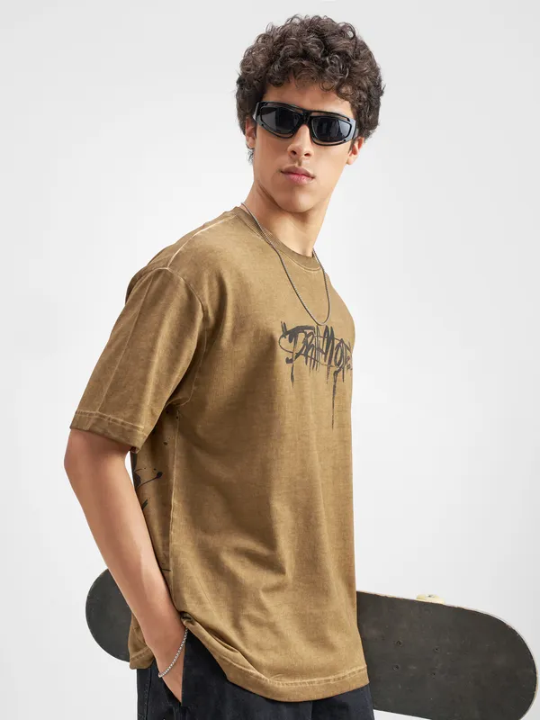 Men Printed Round Neck T-Shirt