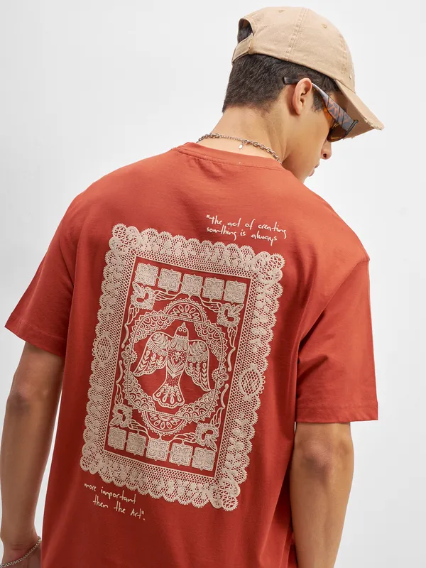 Men Printed Round Neck T-Shirt