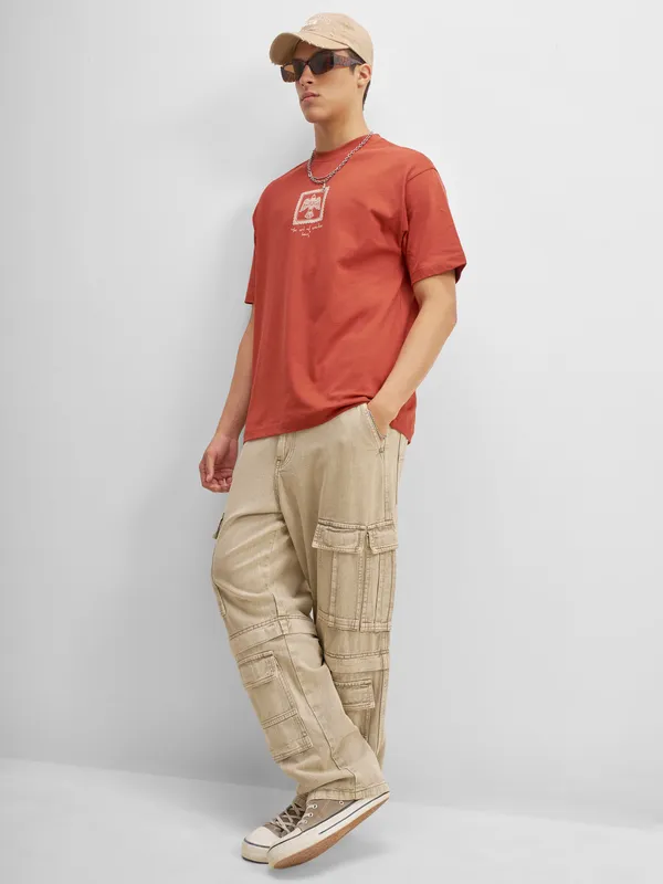 Men Printed Round Neck T-Shirt