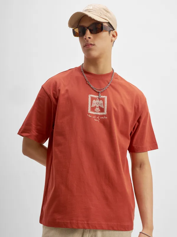 Men Printed Round Neck T-Shirt