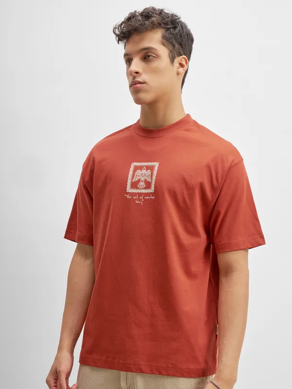 Men Printed Round Neck T-Shirt