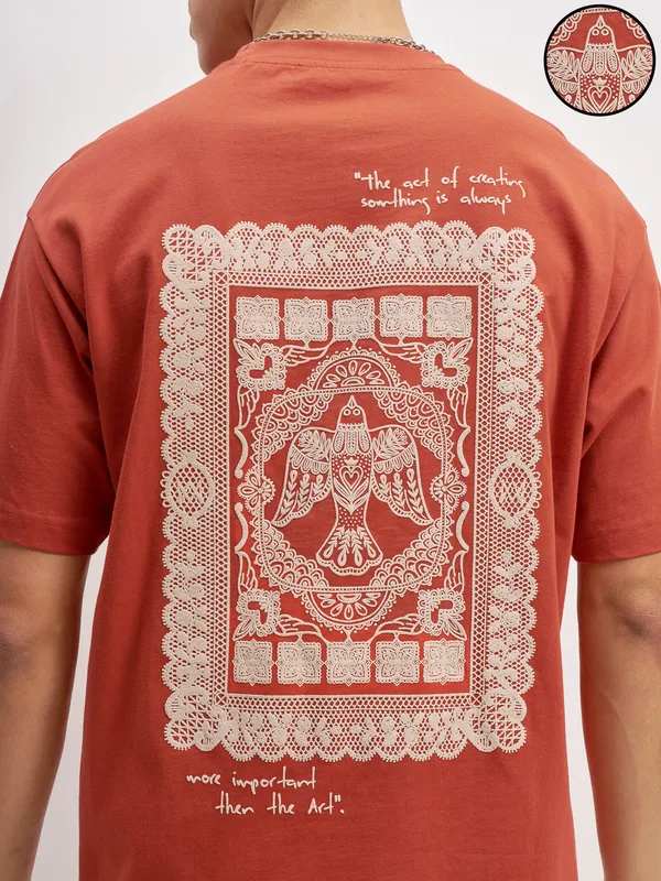 Men Printed Round Neck T-Shirt