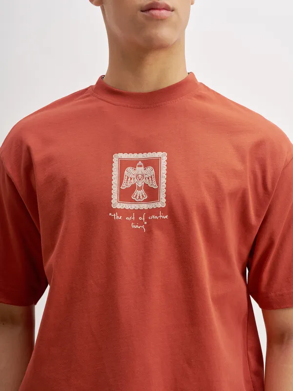 Men Printed Round Neck T-Shirt