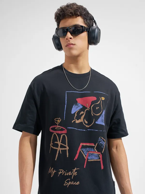 Men Printed Round Neck T-Shirt