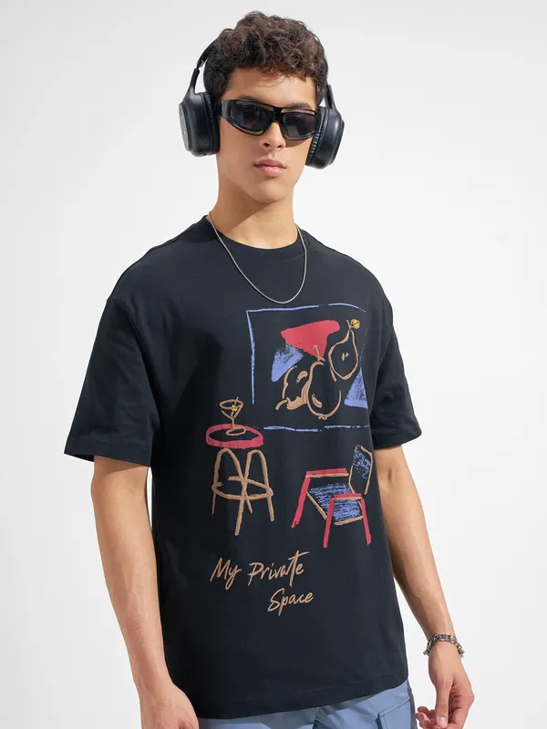 Men Printed Round Neck T-Shirt