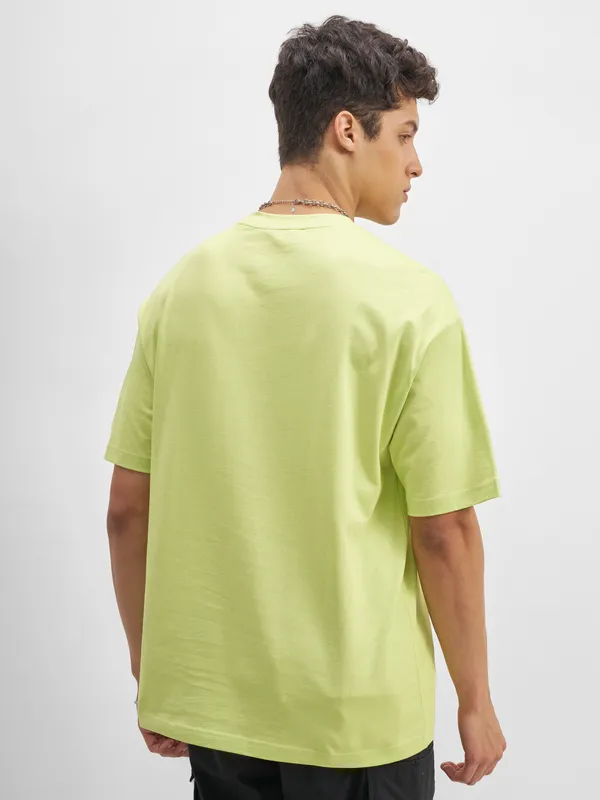 Highlander Men Green Printed Round Neck T-Shirt