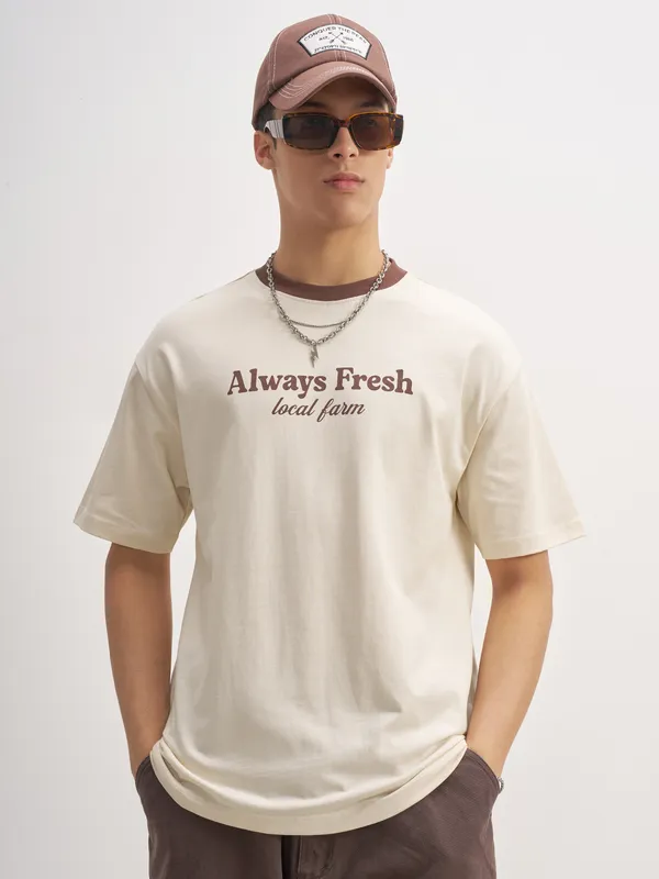 Men Printed Round Neck T-Shirt