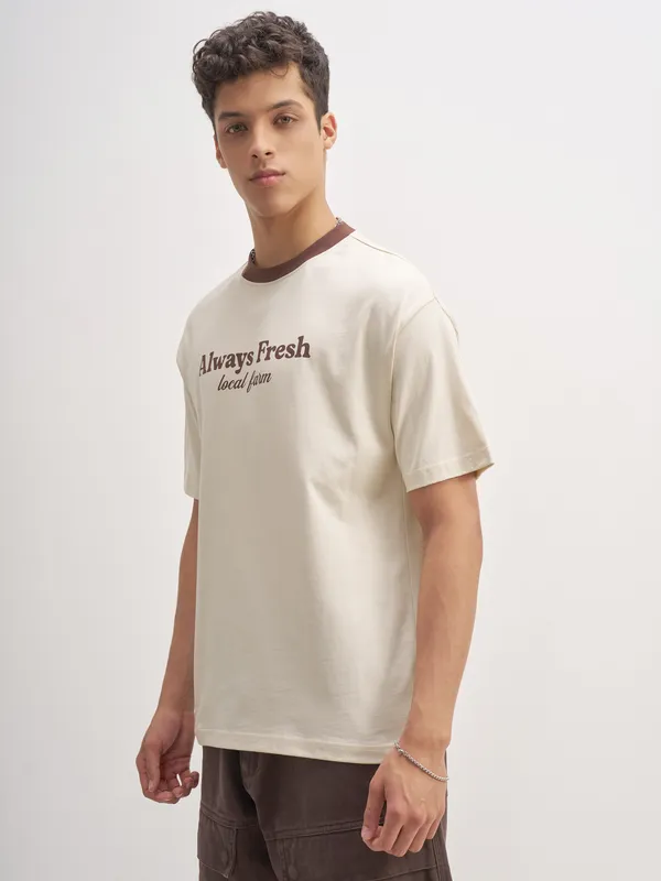 Men Printed Round Neck T-Shirt