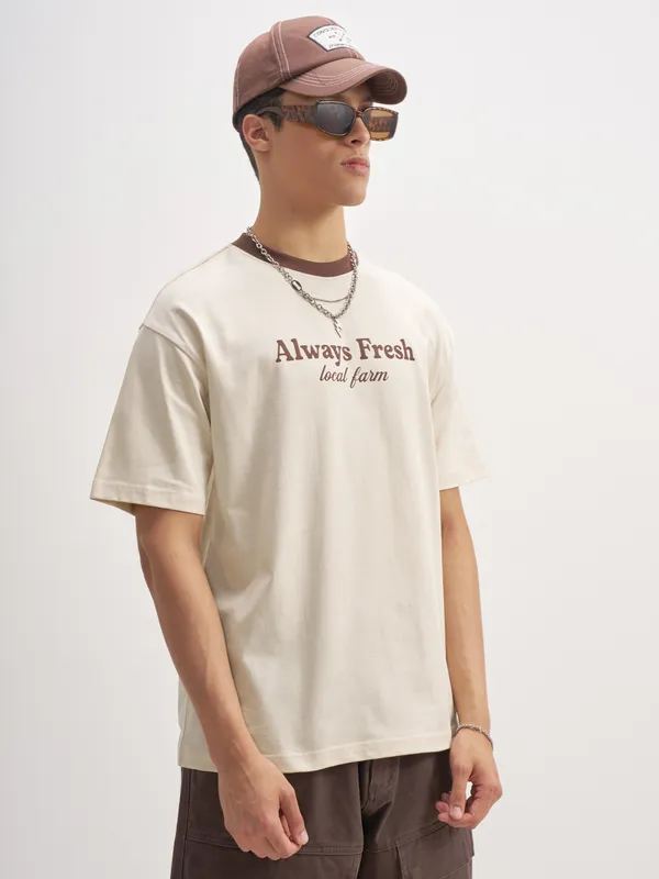 Men Printed Round Neck T-Shirt