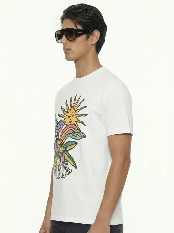 Men Printed Round Neck T-Shirt