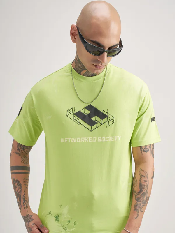 Men Printed Round Neck T-Shirt