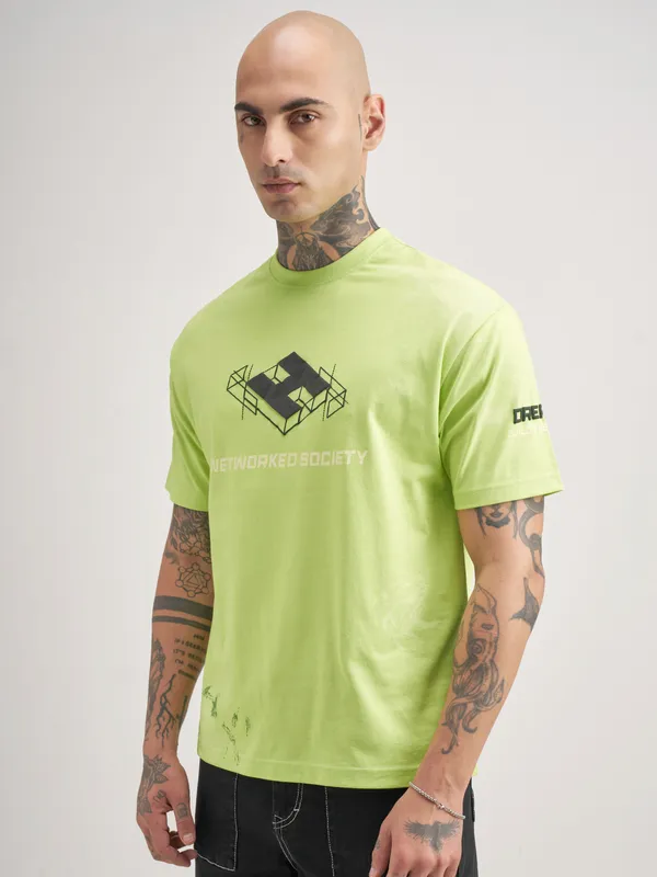 Men Printed Round Neck T-Shirt