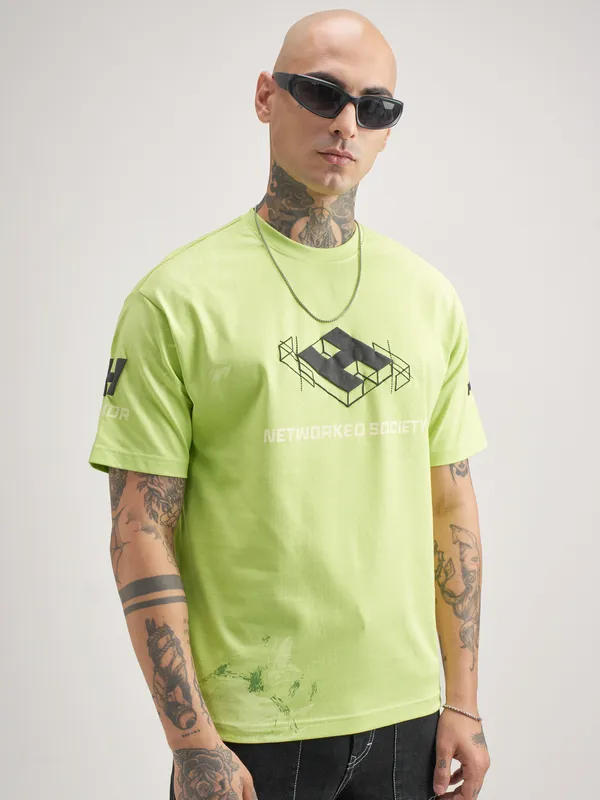 Men Printed Round Neck T-Shirt