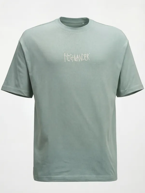 Highlander Men Green Printed Round Neck T-Shirt