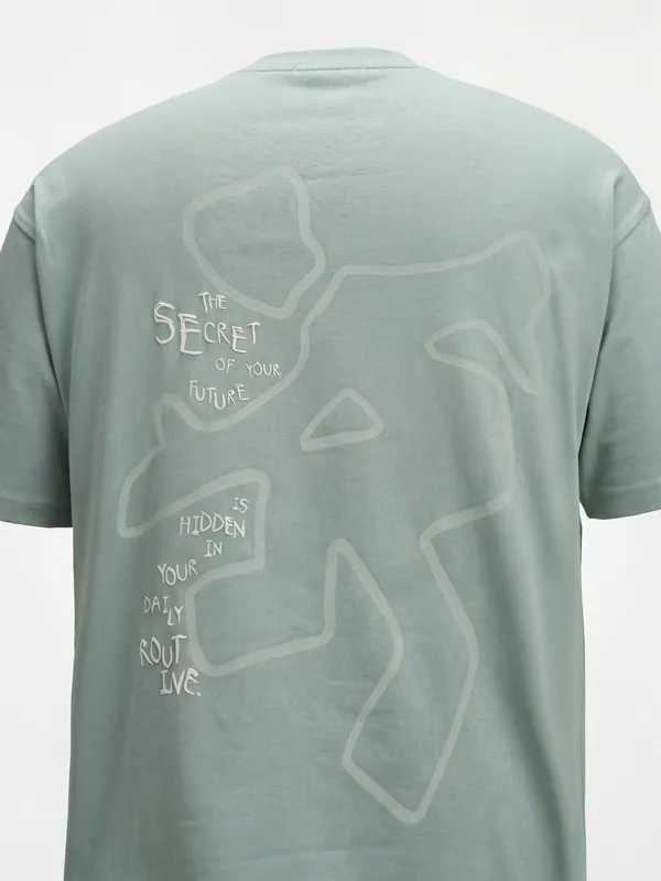 Highlander Men Green Printed Round Neck T-Shirt