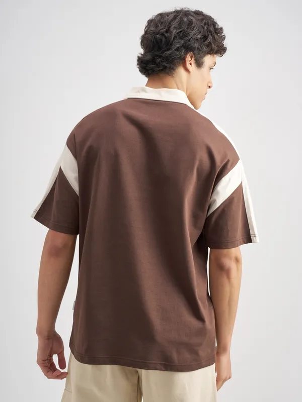 Solid Polo Collar T-Shirt