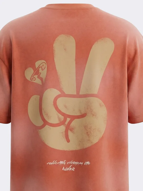 Highlander Men Brown Printed Round Neck T-Shirt