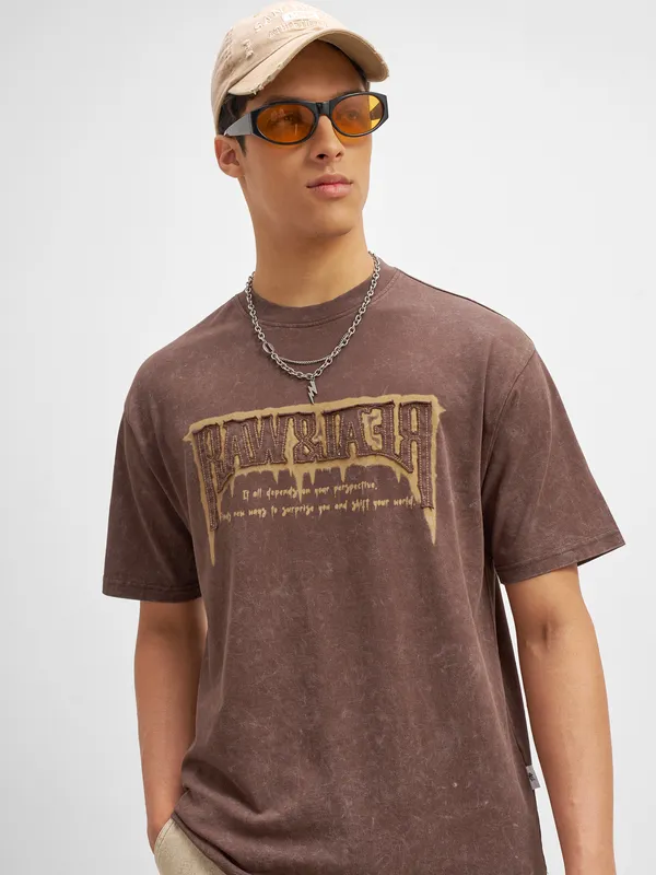 Men Printed Round Neck T-Shirt