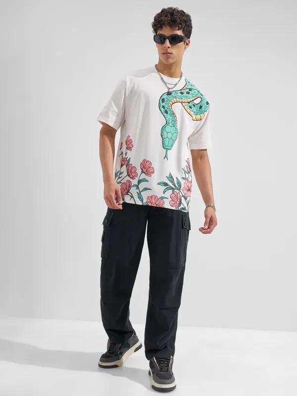 Men Printed Round Neck T-Shirt