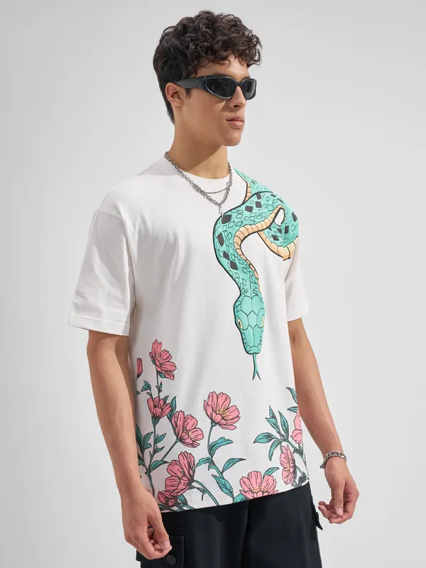 Men Printed Round Neck T-Shirt
