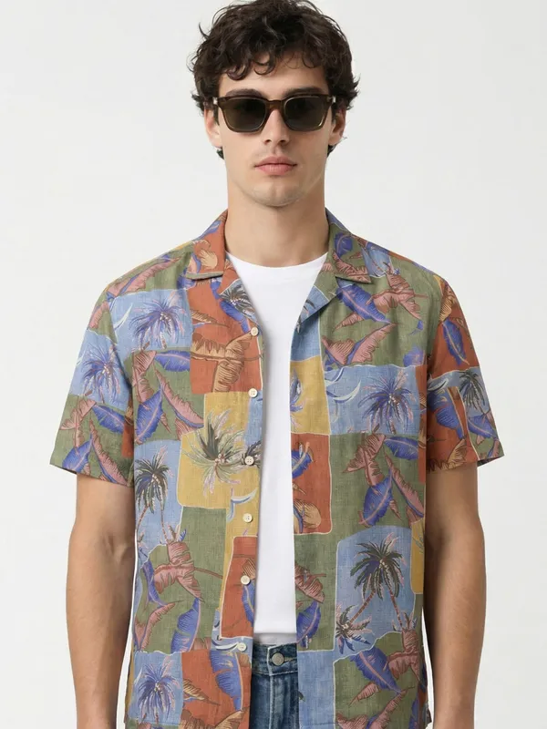 Highlander Men Multi Printed Relaxed Fit Casual Shirt
