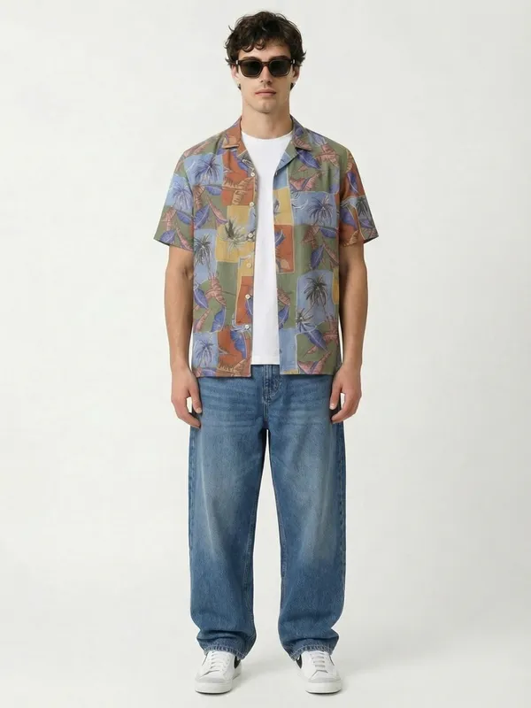 Highlander Men Multi Printed Relaxed Fit Casual Shirt