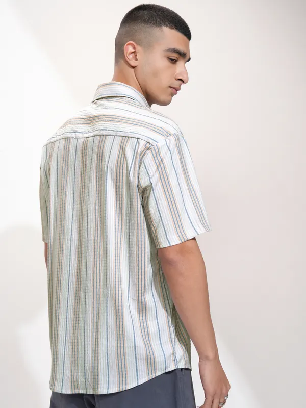 Highlander Men Multi Striped Relaxed Fit Casual Shirt