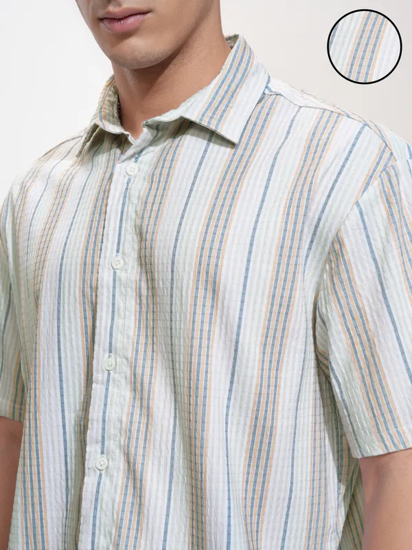 Highlander Men Multi Striped Relaxed Fit Casual Shirt