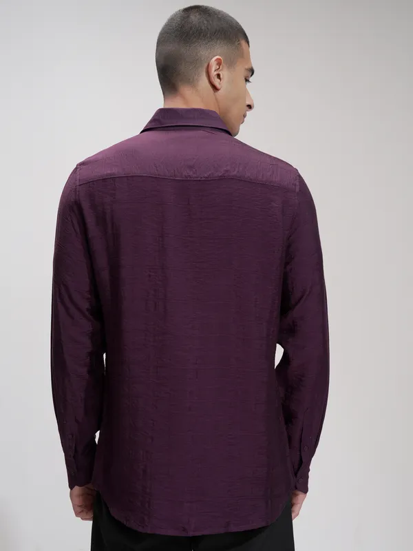 Highlander Men Green Checked Slim Fit Casual Shirt