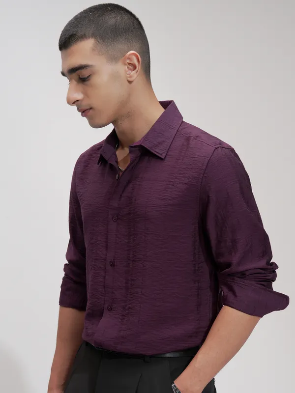 Highlander Men Green Checked Slim Fit Casual Shirt