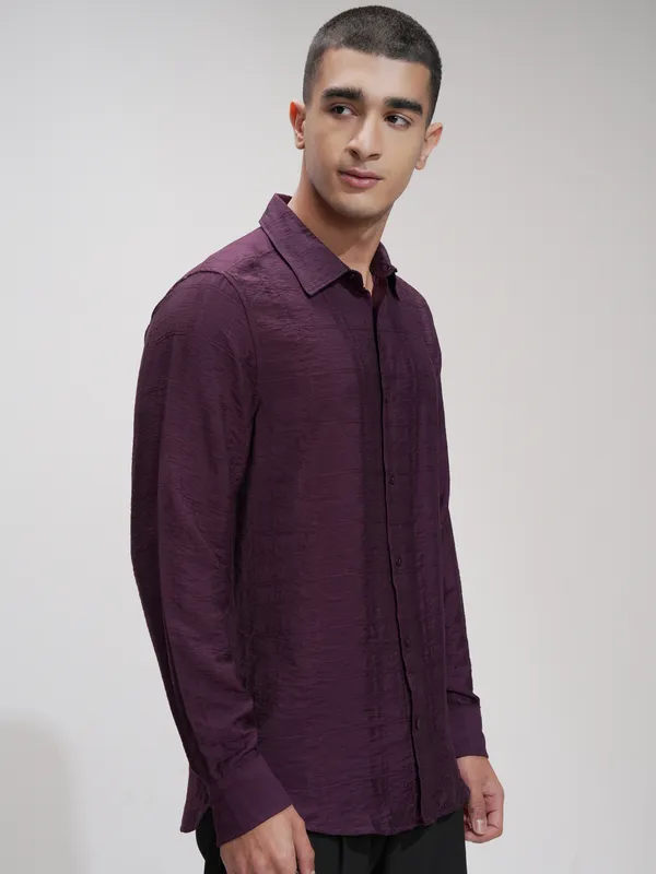 Highlander Men Green Checked Slim Fit Casual Shirt