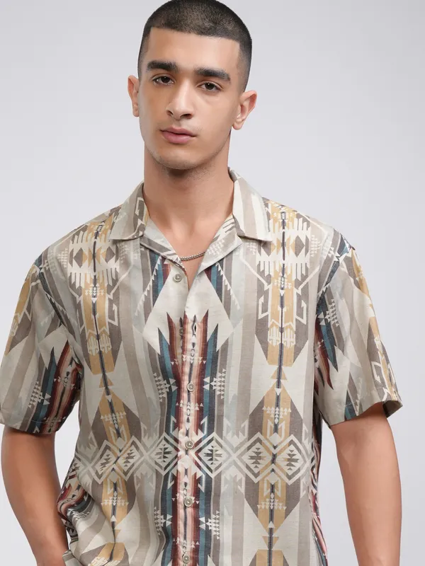 Highlander Men Multi Printed Relaxed Fit Casual Shirt