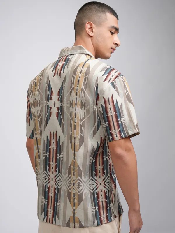 Highlander Men Multi Printed Relaxed Fit Casual Shirt