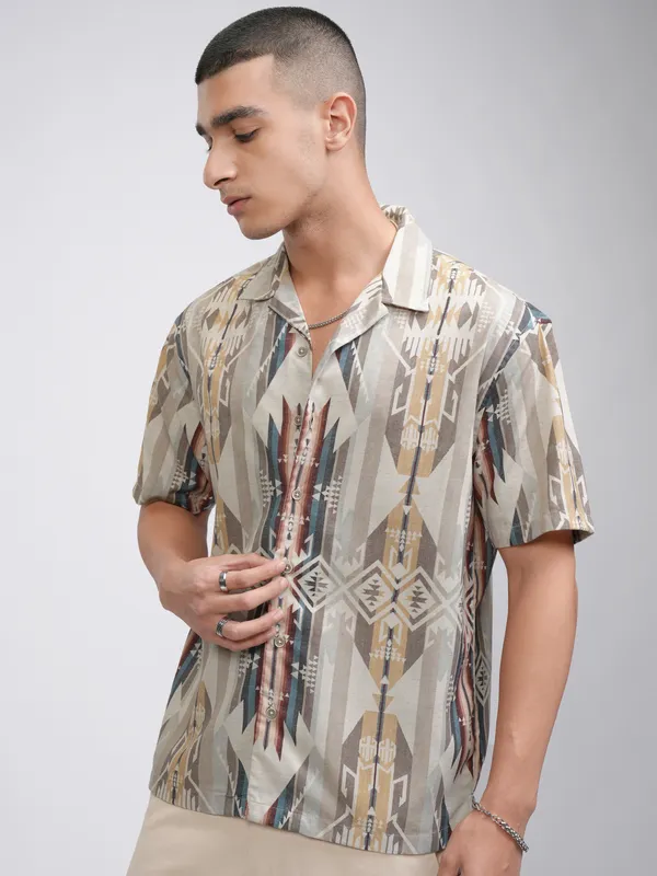 Highlander Men Multi Printed Relaxed Fit Casual Shirt