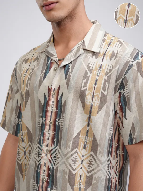 Highlander Men Multi Printed Relaxed Fit Casual Shirt
