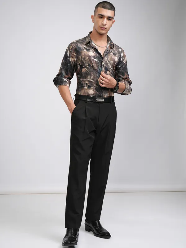 Highlander Men Multi Printed Slim Fit Casual Shirt