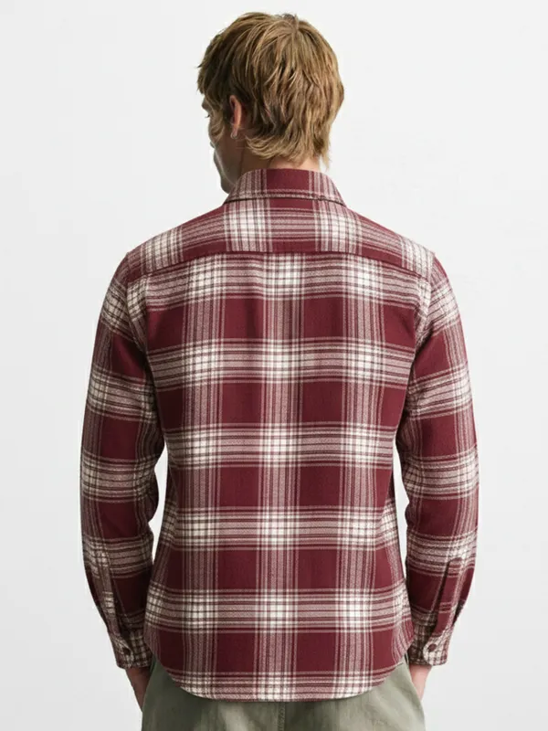 Highlander Men Red Checked Relaxed Fit Casual Shirt