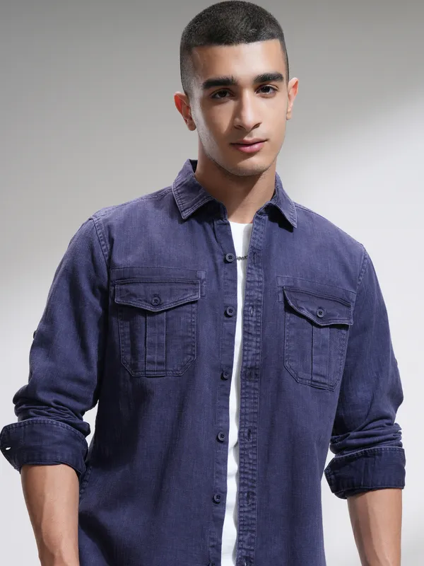 Men Slim Fit Casual Shirt