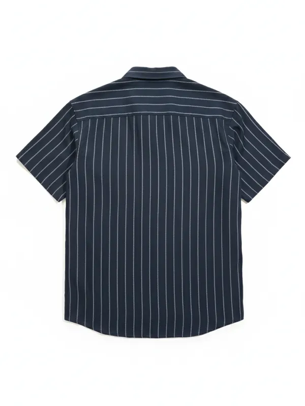 Highlander Men Blue Striped Relaxed Fit Casual Shirt