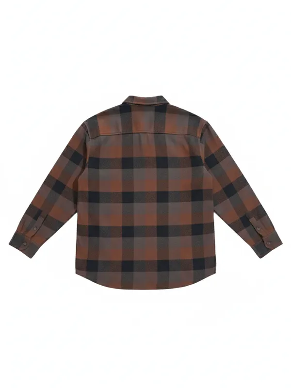 Highlander Men Brown Checked Relaxed Fit Casual Shirt