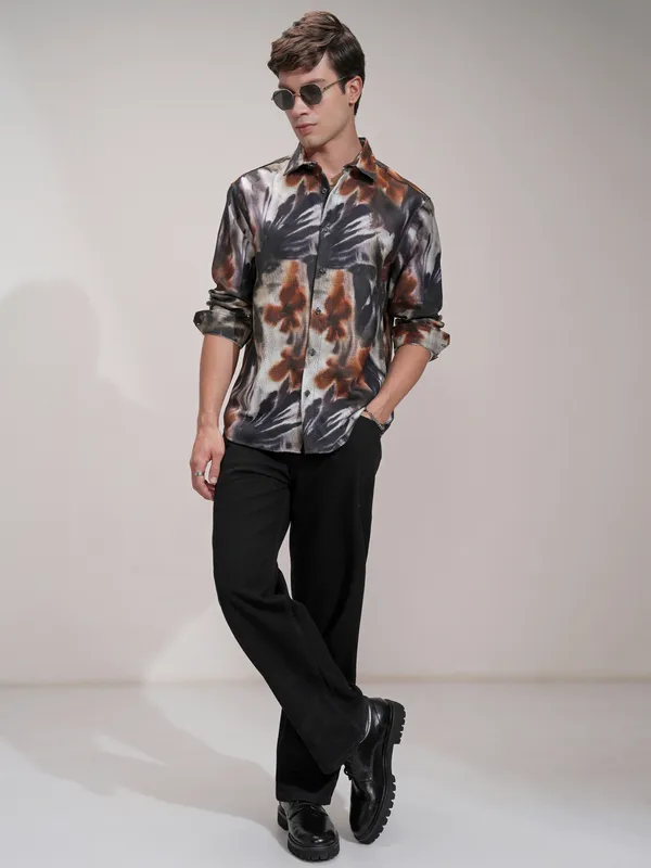 Highlander Men Multi Printed Relaxed Fit Casual Shirt
