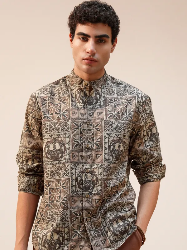Highlander Men Multi Printed Relaxed Fit Casual Shirt