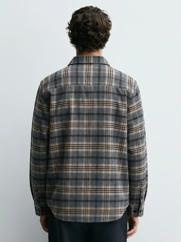 Highlander Men Green Checked Relaxed Fit Casual Shirt